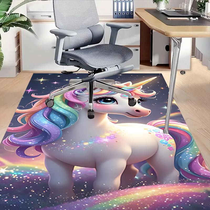 1pc Unicorn Fantasy Carpet Anti Slip Polyester Floor Mat for office.Bedroom