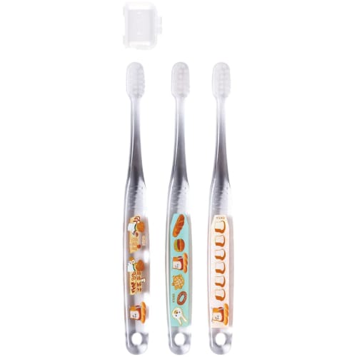 Skater Toothbrush for Kindergarteners 3-5 Years Old Soft Clear 3 Pieces Bread Thief TBCR5T-A