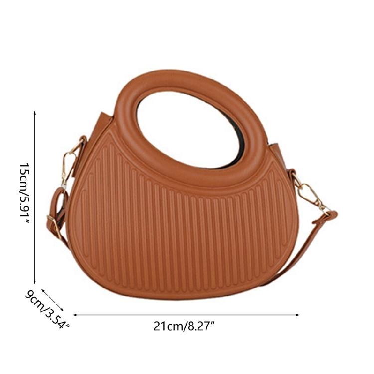 Fashionable Shoulder Bag for Women PU Messengers Bag Half Moon Crossbody Bag