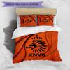 Netherlands Football Printed Bedding 3 Piece Set Cozy Breathable Bed Cover Set as Housewarming Holiday Gift