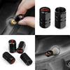 4PCS Car Tire Valve Stem Caps for Jeep Wrangler Accessories Aluminum Alloy Wheel Valve Covers Air Cap Cover Leak-Proof Tire Air Cap Set (Red)