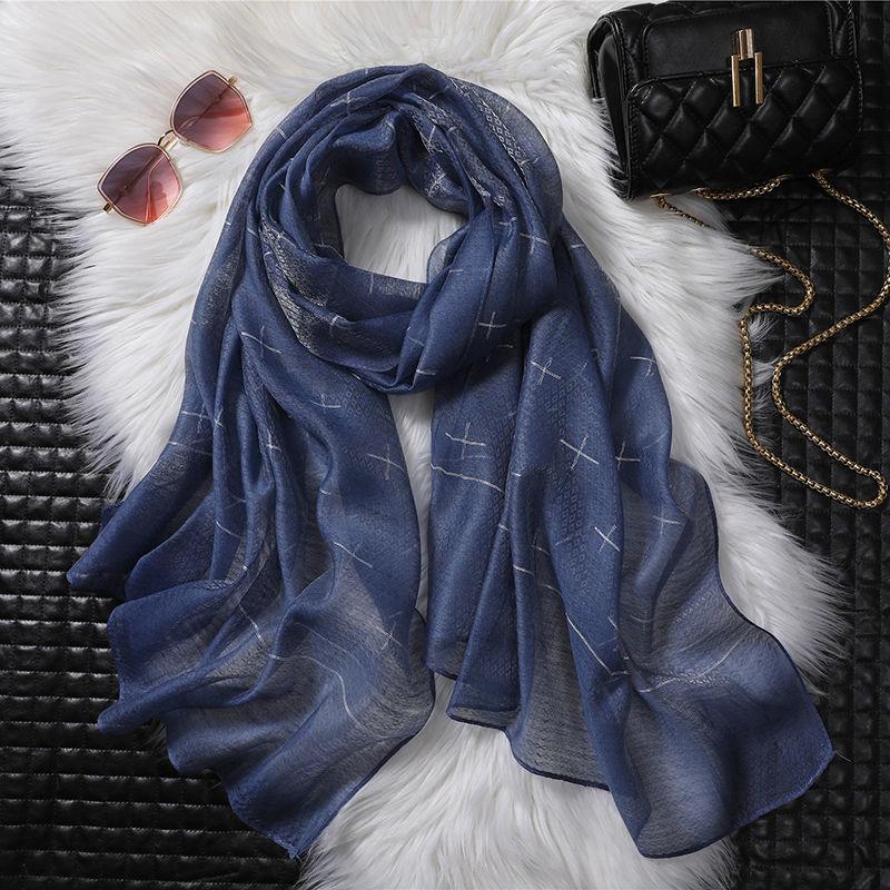 Women's Cross Embroidered Scarf Shawl Long Scarf Gift