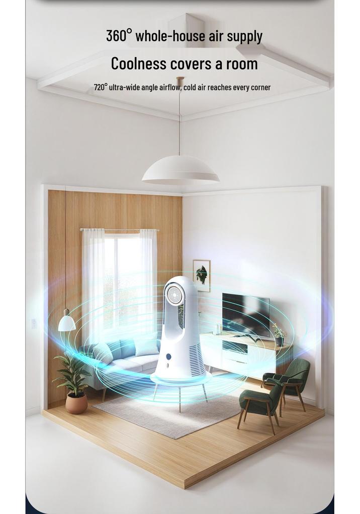 Cross-Leaf Desktop Electric Fan for Dorms and Homes