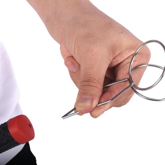 Iron Wire Park Golf Ball Retriever, Golf Ball Grabber Double Ring Clip, Putter Grip Metal Wire Golf Ball Picker Upper Tool, Golf