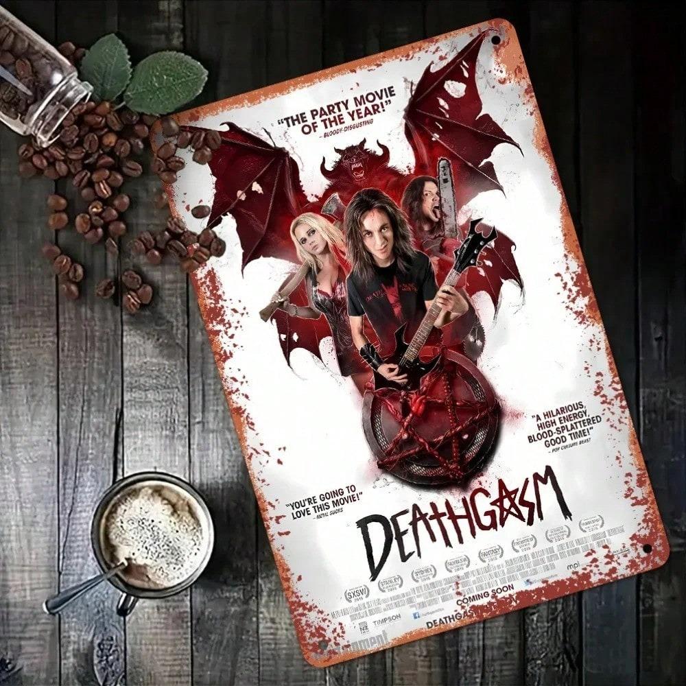 Vintage Deathgasm Metallplåtskylt Retro Väggkonst Hembarinredning Garage Man Cave