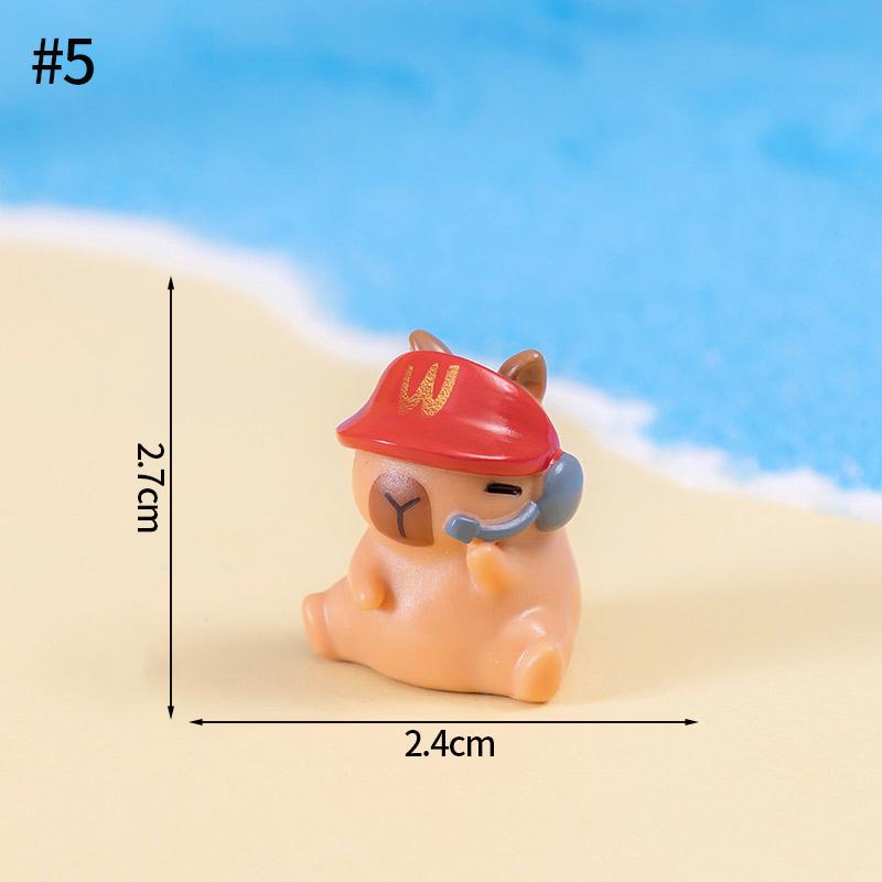 Miniature Capybara Mini Kapibare Action Figures Hot Capybara Model Home Decoration Kids Gift Diy Micro Landscape Ornament