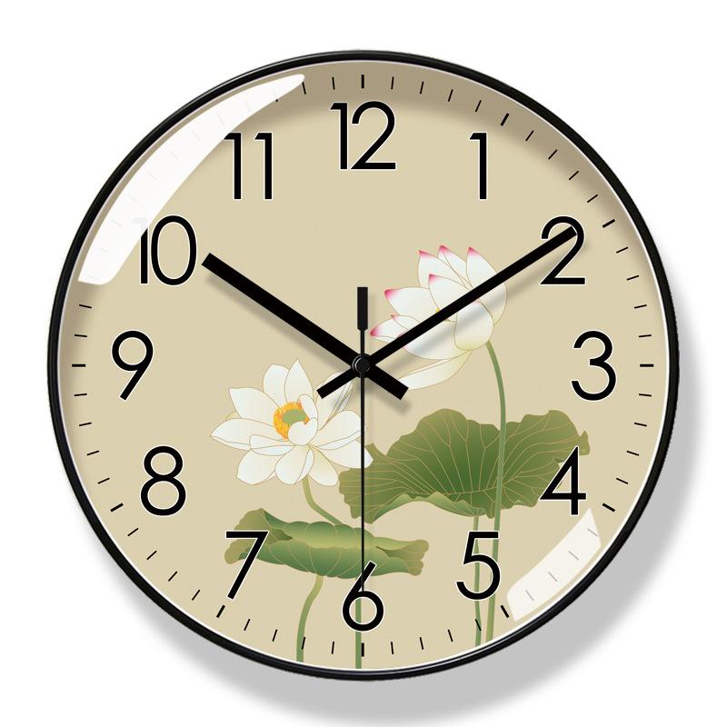 Wall Clock Modern Design Living Room Wall Clock Golden Bamboo Wall Silent Sweep Second Quartz Clocks