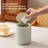 Press Open Lid Desktop Trash Can Non-slip Storage Bucket Creative Garbage Bin  For Home Office