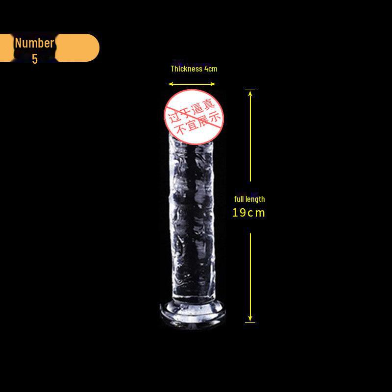 Dildo de cristal transparent Yongai - Jucărie sexuală realistă pentru adulți pentru femei