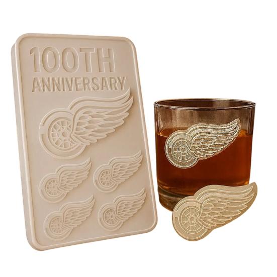 

Red Wings 100-летний юбилей Форма для льда Силиконовая форма для льда Многоразовый производитель кубиков льда для виски для DIY напитков Мороженое белый