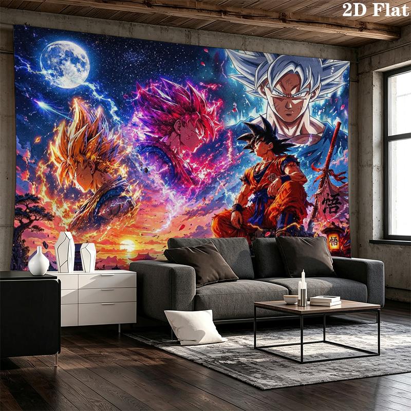 DRAGONBall Wall Tapestry Aesthetic Wall Hanging Printed Fabric Blanket Decorative Tapestries for Bedroom Living Room Home Decor
