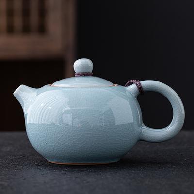 Ge Yao Ceramic Teapot Manual Chinese Ice Crack Split Teapot Can Raise Xishi Tea Pots Household Kung Fu Tea Pot