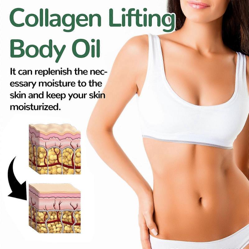 Collagen Lifting Body Oil - Moisturizing & Firming Massage Oil for Arms, Belly & Full Body - 100ml