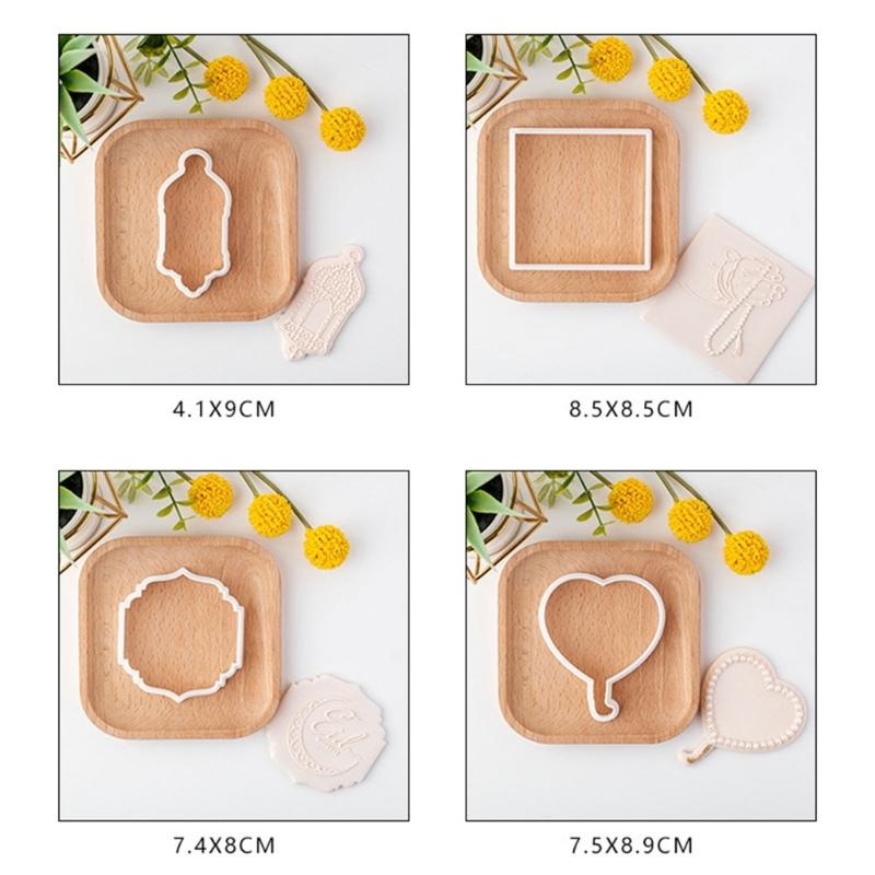Plastic Biscuit Molds Cookie Stamp Tower Moon Pattern Cookie Cutter DIY Fondants Cake Molds Kitchen Pastries Bakewares