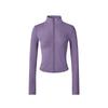 Women's Spring Yoga Jacket - Windproof Stand Collar, Slim Fit Zipper Cardigan for Running and Cycling.