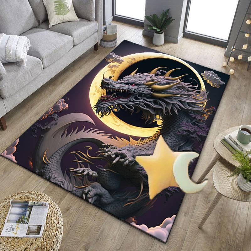 Mythical Dragon Flight Office Rug Chair Mat, Entryway Carpet, Suitable for Front Door, Bedroom, Living Room, Desk, Holiday Gift