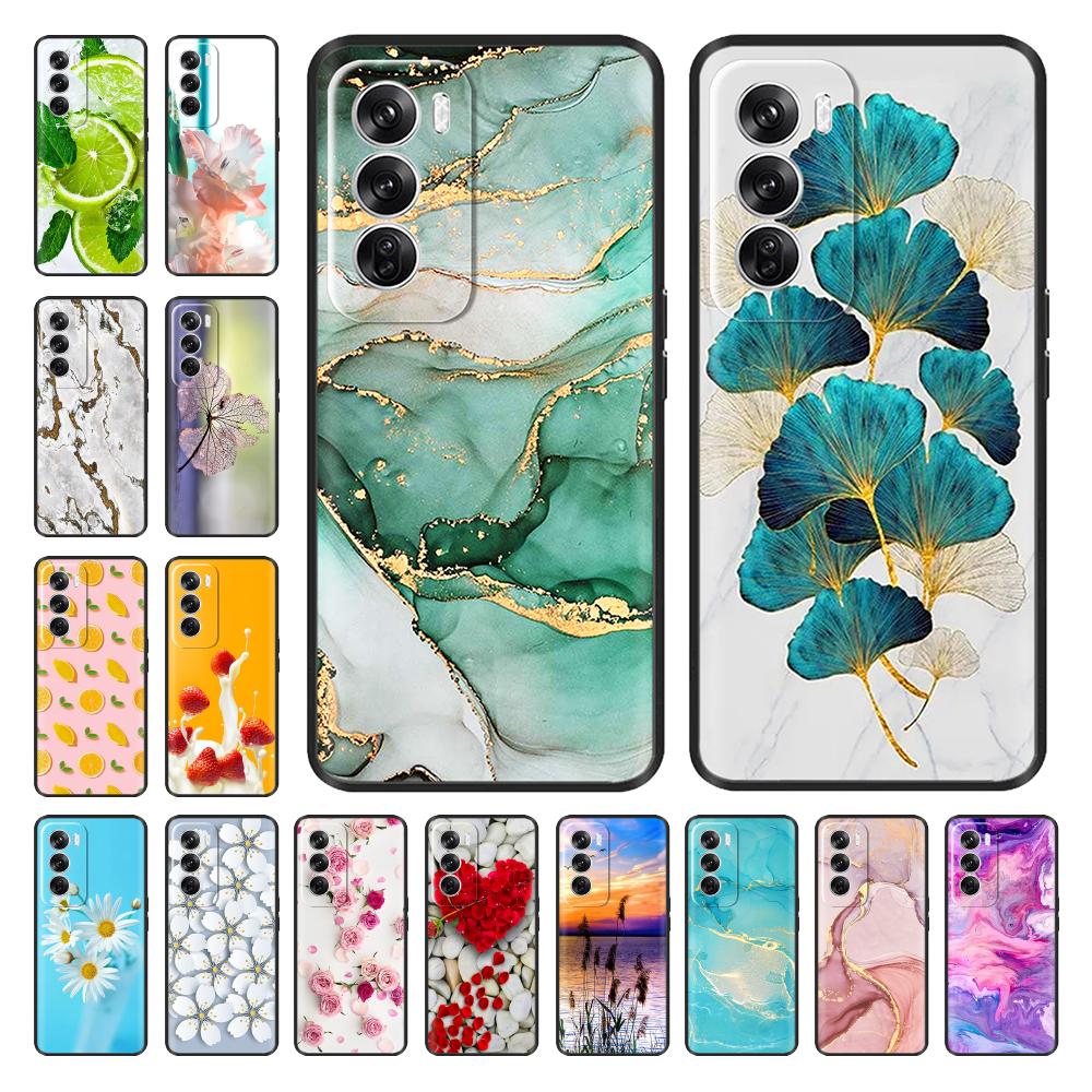 For OPPO Reno12 Reno 12 Pro 12Pro Case Silicon Phone Back Cover for OPPO Reno 12 Cases Reno12 Pro Soft Black Bumper Coque Para