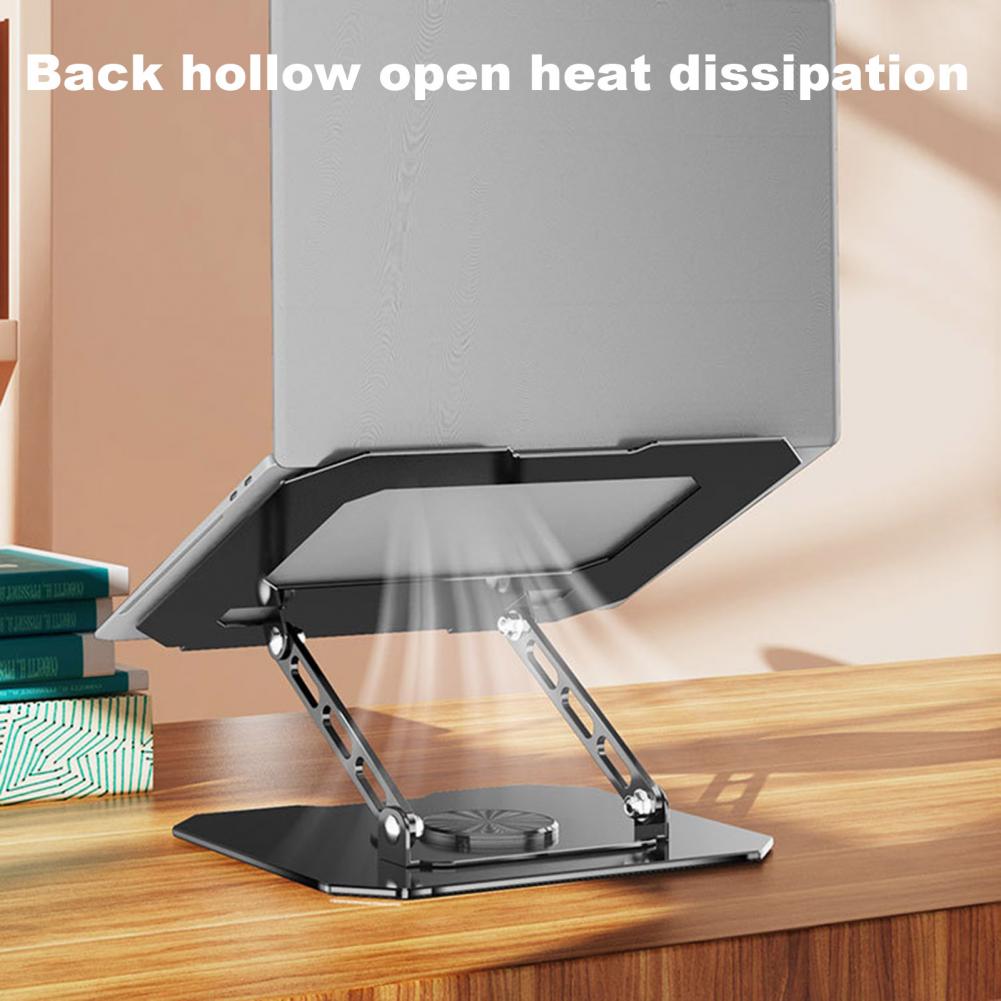 Sturdy Laptop Stand 360-degree Rotation Laptop Stand with Adjustable Height Angle Sturdy Construction Foldable Design for Work