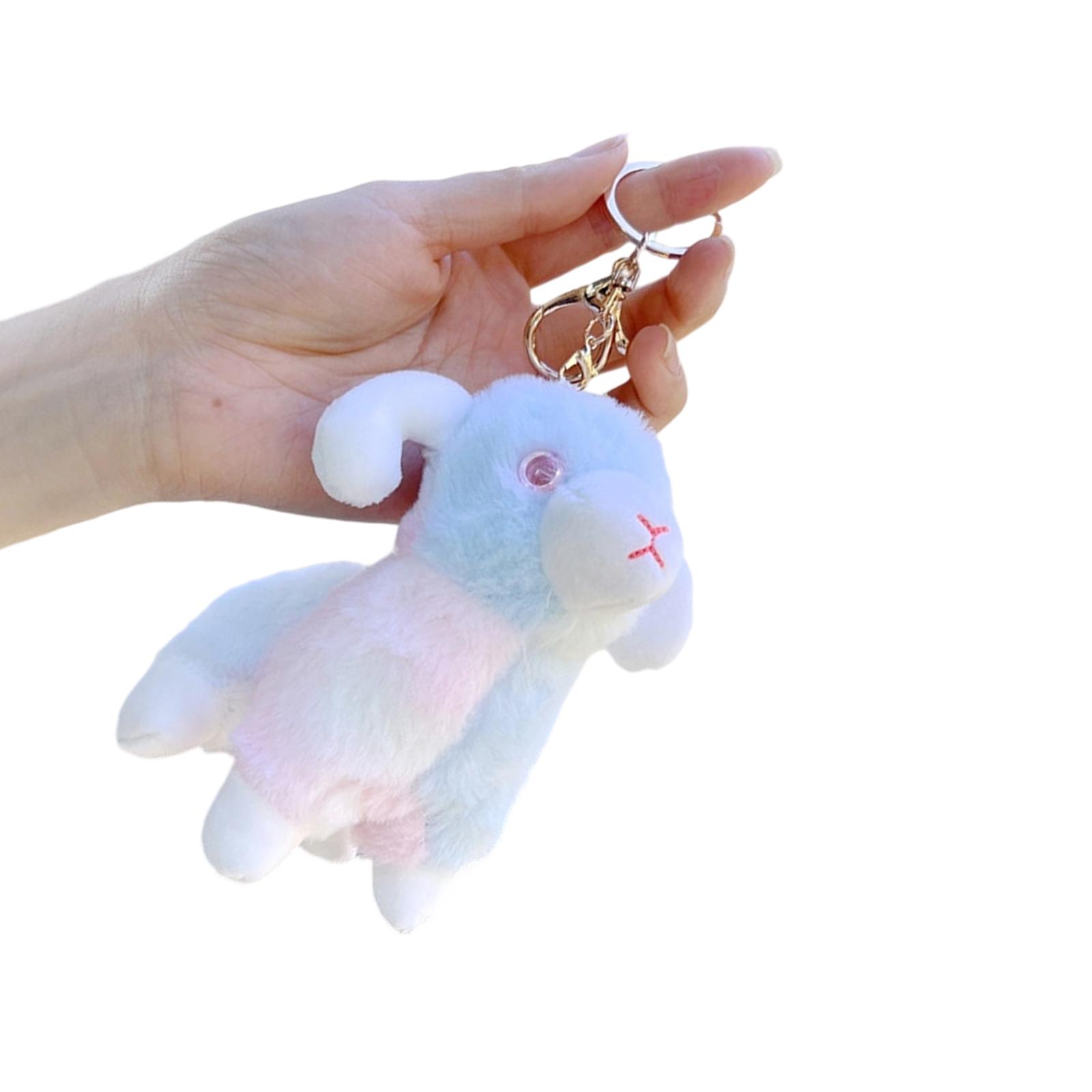 

Мягкий плюшевый брелок в виде ягненка, милый шарм для куклы, красочный аксессуар для брелка, подходит для девочек и взрослых, подарок B