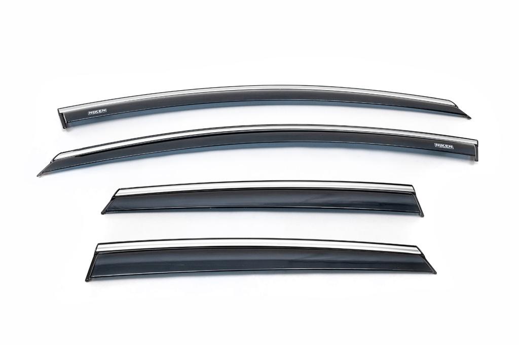 Windshields with Chrome Stripe HB/SD (4 Pcs, Niken) for Opel Astra J 2009-2015