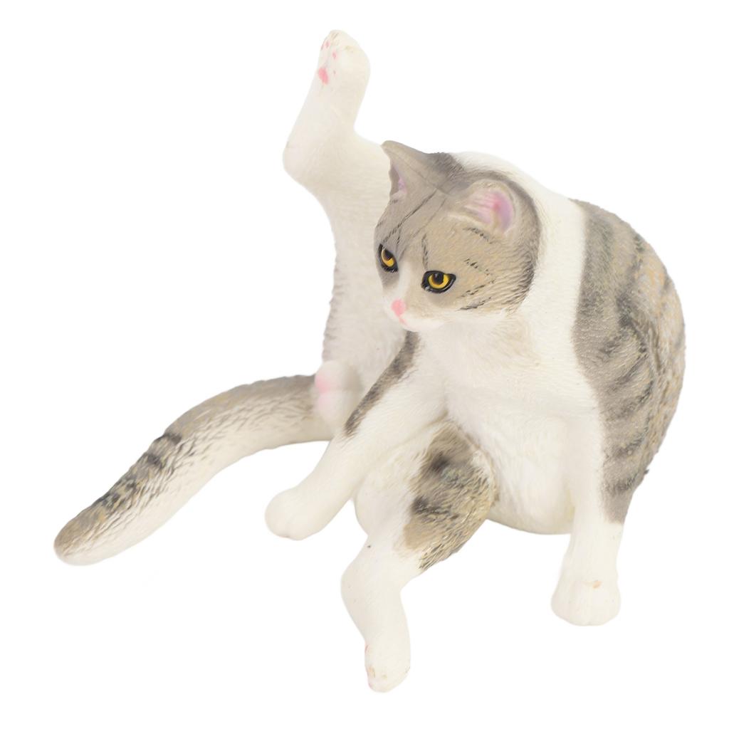 Realistische Katzenfigur Pädagogisch Lebensecht Niedlich Simuliertes Katzenmodell Spielzeug für Kinderzimmer Schreibtisch