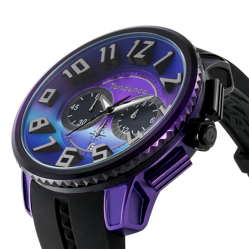 TENDENCE Gulliver DeColor TY146103 [TENDENCE] Watch, Black/Purple Dial, [Official Import]