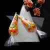 100-Pack DIY Transparent Triangle Candy & Flower Packaging Bags for Weddings & Parties