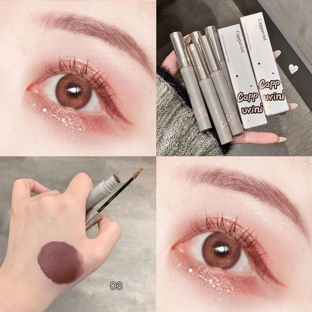 Cappuvini Tinted Brow Mascara - Natural Feather Light, Smudge-Resistant, Defined Brows for Students
