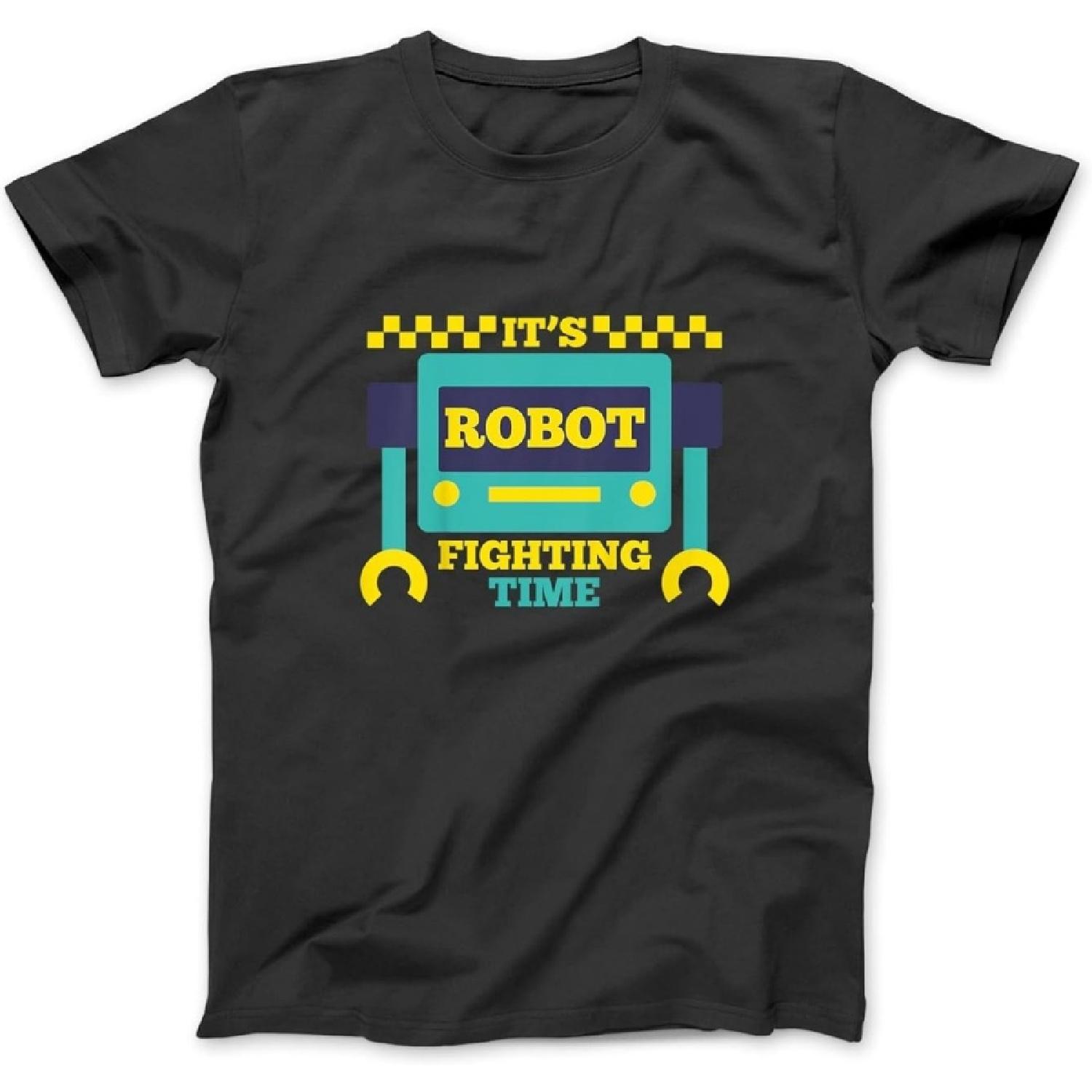 

It s Robot Fighting Time Funny Robotics Engineer Battle Bots T-Shirt, Sweatshirt, Hoodie for Men Women Kids Made in Canada Black XXXXXL різнокольоровий