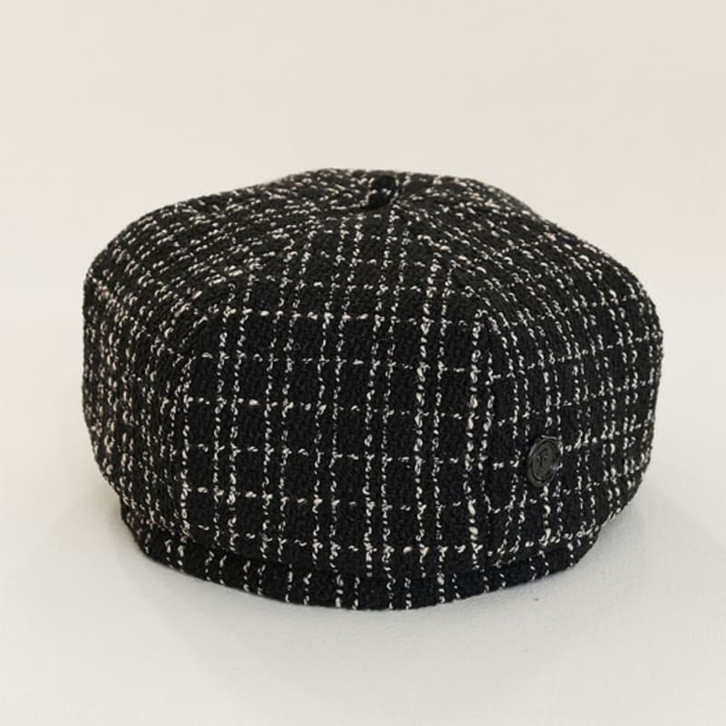 Poesiedame DOME BERET_tweed Black