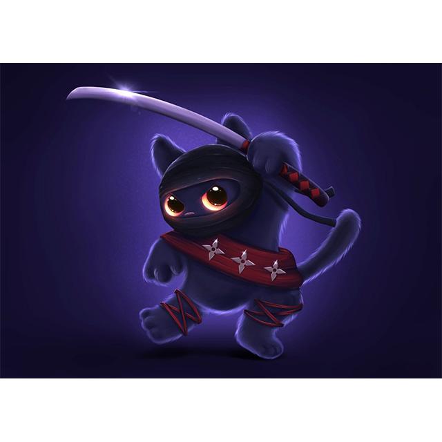 Cartoon Animals Cute Black Cat Prints Poster Canvas Painting Hd Modern Wall Art Pictures For Living Room Bedroom Home Decoration