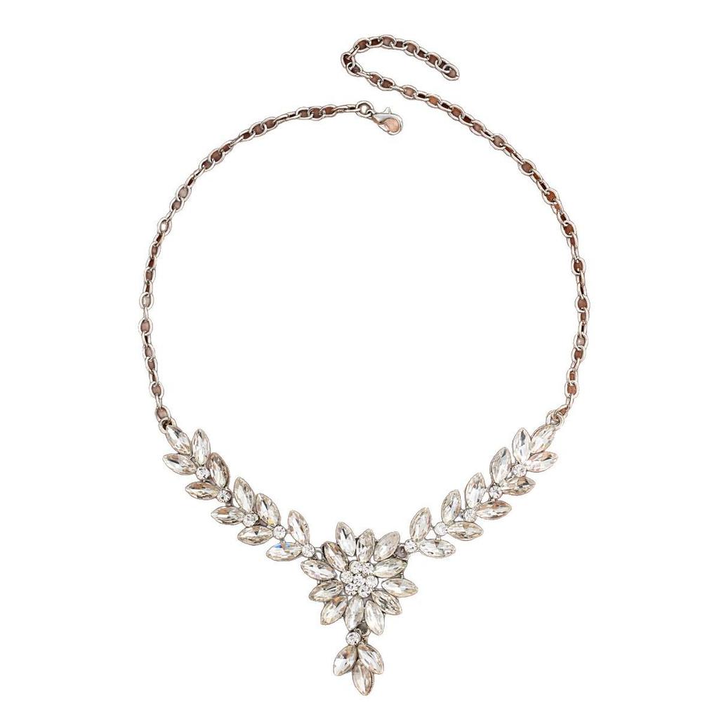 European & American High-Design Vintage Floral Necklace & Earrings Bridal Set