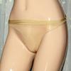 Qinghe Oil-shiny Ultra-thin Women's Underwear Oil-shiny Mid-waist Briefs Women's Sexy Transparent Jj Set Stockings Men's Underwear