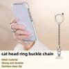 Cat Head Mobile Phone Hanging Rope Ring Buckle Mobile Phone Lanyard  Phone Case Accessories