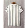 Men Letters Striped T Shirt Short Sleeve O-Neck TShirt Vintage Sport Casual Large Size T-Shirts Men’s