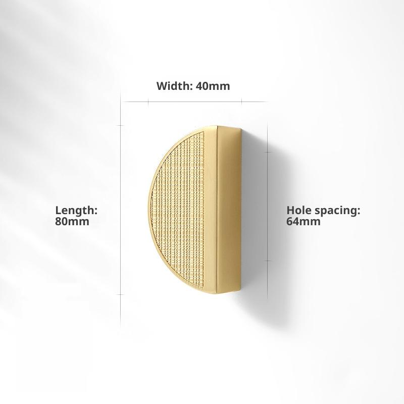 Modern Minimalist Kitchen Cupboard Handles Solid Zinc Alloy Vintage Wardrobe Door Pulls Brushed Brass Finish Furniture Hardware