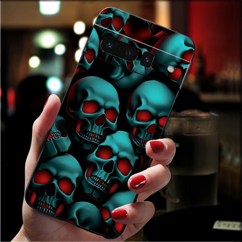 

Phone Case For Google Pixel 10 9 Pro XL 9A 8 7 6 Pro Pixel 8A 7A 6A Pixel 8 7 6 5 Skull Case Google Pixel 10