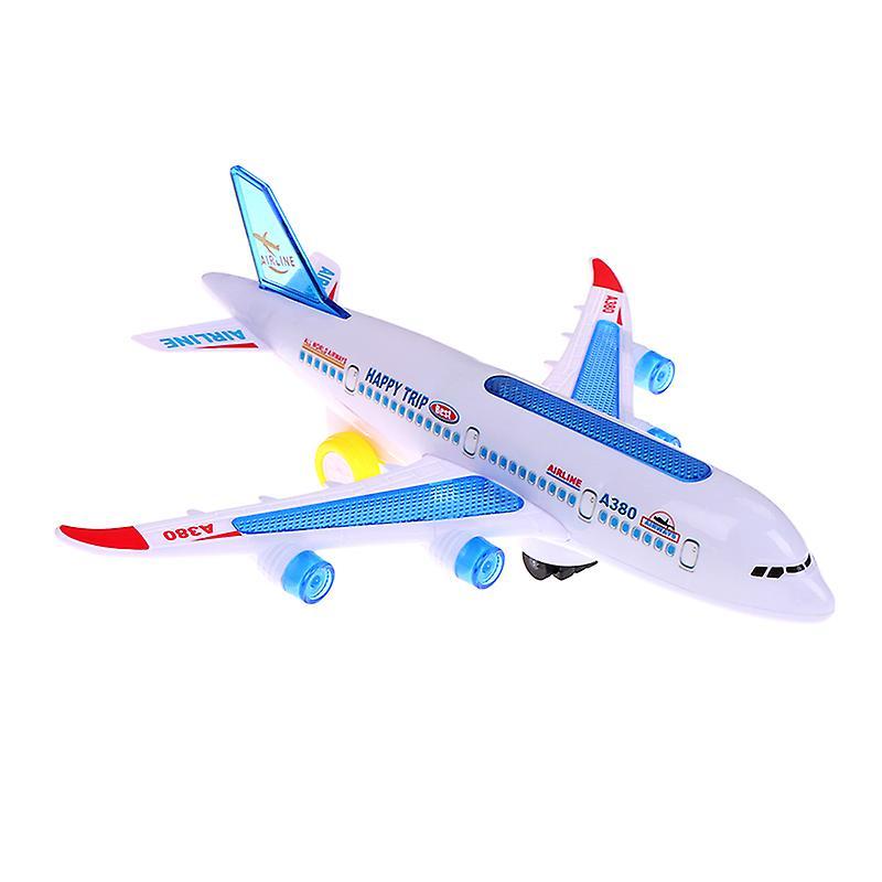 Plastic Airbus A380 Model Airplane Electric Flash Light Sound Kids Toys
