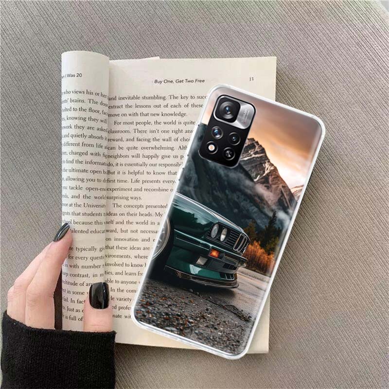 Car for B- Bmwes-S E30 Phone Case For Redmi Note 13 12 Pro Plus 14 15 Pro 5G 11 11T 11E 11S 10 Pro 10S 9 9S Cover Cell Clear TPU