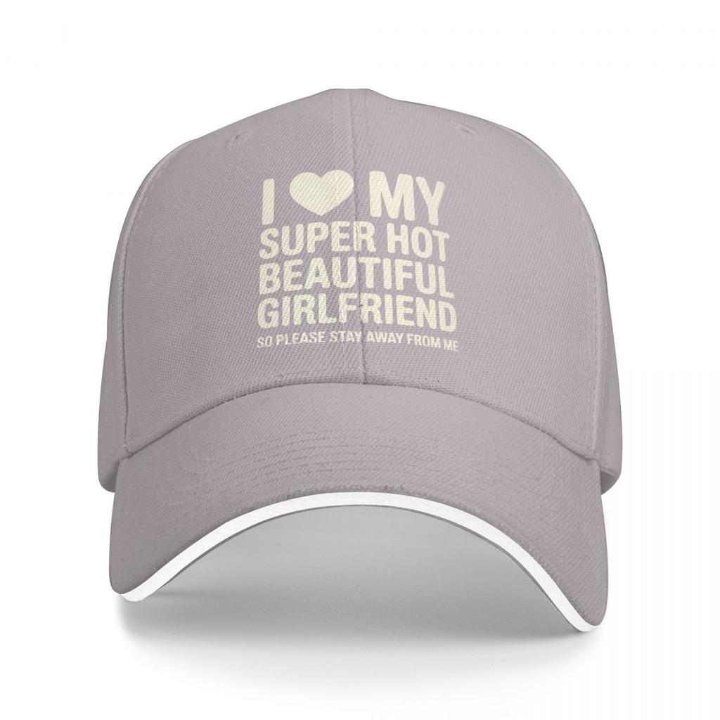 Baseball Caps I Love My Girlfriend Funny Boyfriend Retro Graphic Unisex Women Sport Summer Caps