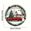 Generic Brand Christmas Tin Sign Wall Art Waterproof Rustproof Festive Metal Decoration Indoor Outdoor Holiday Home Decor
