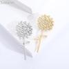Trendy Stainless Steel Dandelion Brooches For Women Plant Pins Casual Party Accessories Luxury Gifts Friends