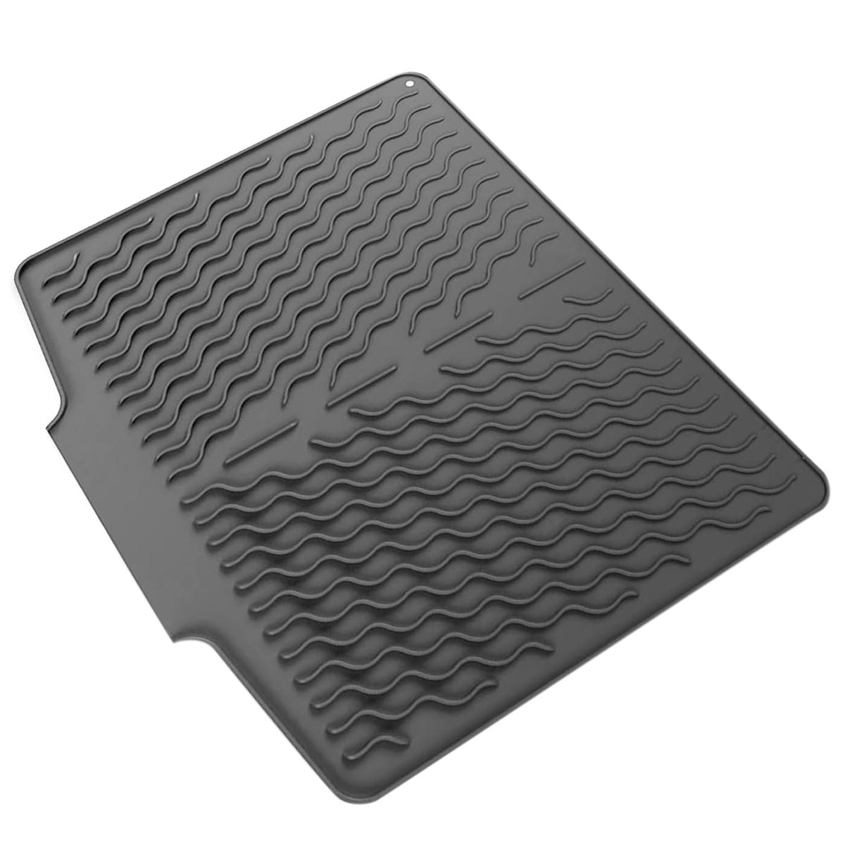 

2025+ Dish Drying Mats for Kitchen Counter, Silicone Dish Drying Mat ,Heat Mats for Countertop(15.6 X 13 , Black) China Mainland