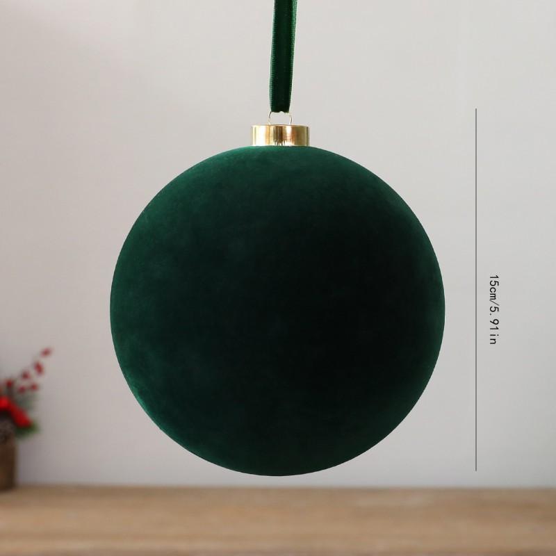 Flocked Velvet Christmas Ornament Ball Decor Tree Hanging Party Decoration Festive Holiday Home