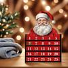 Santa Advent Calendar Wooden Christmas Countdown Calendar Reusable Festive Decoration for Home Tabletop Decor Holiday Gift