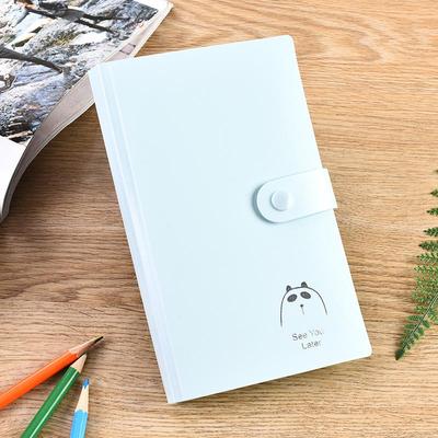 Large Capacity Button-Style Business Card and Polaroid Album Holder with Multi-Slot Storage