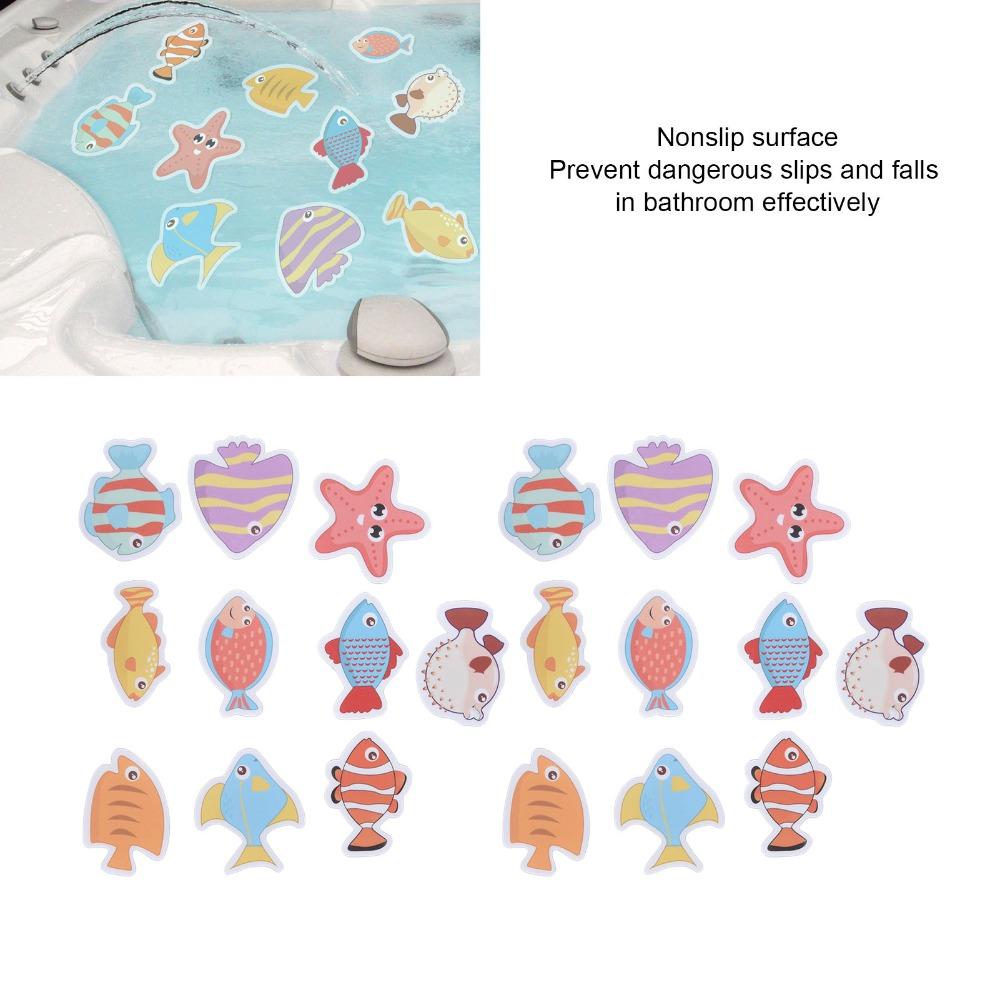 20 pcs PVC Anti Slip Bathtub Decal 3.15*4.33 in Cartoon Bathtub Stickers Bathrooms