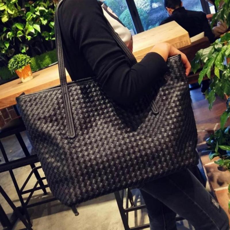 Spring Summer New Fashion Woven Shoulder Handbag Large Tote Bag for Women Crossbody Bag Casual Work Travel
