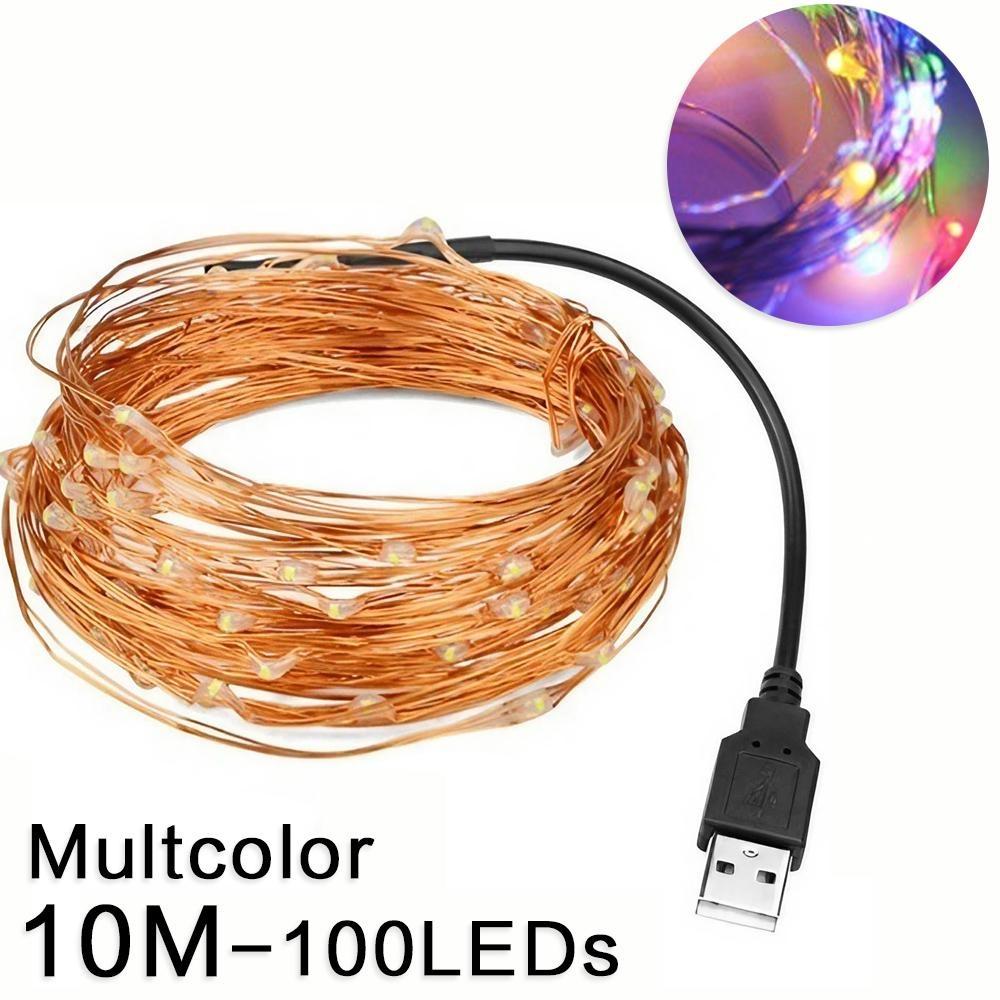 2/5/10/20M USB LED String Lights for Xmas Garland Party Wedding Home House Decoration Christmas Tree Flasher Fairy Lights