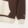 Long Brushed One Point Logo Hooded Brown [Champion] Sweatshirt, Sleeve, 100% Cotton, Lining, RelaxFit, Embroidery, Sweatshirt, Men's Casual, C3-A102